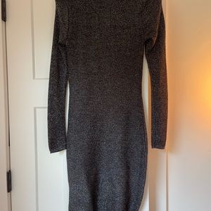 Express glitter long sleeve dress